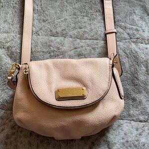 Marc By Marc Jacobs Cassic Q Natasha Taupe Leather Crossbody Bag light pink